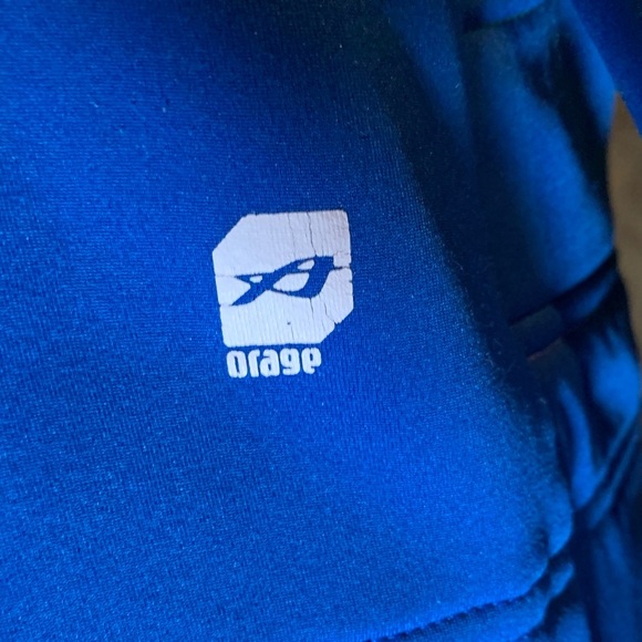 RARE Orage Blue and White Hoodie Sweater ski snowboard Y2K Size Small Skater 90s - Picture 5 of 10